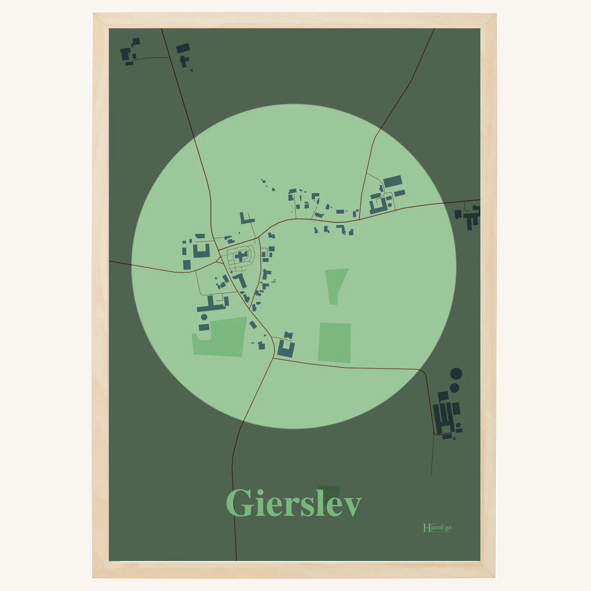 Gierslev plakat – Centrum 2026 – Lys pastel grøn