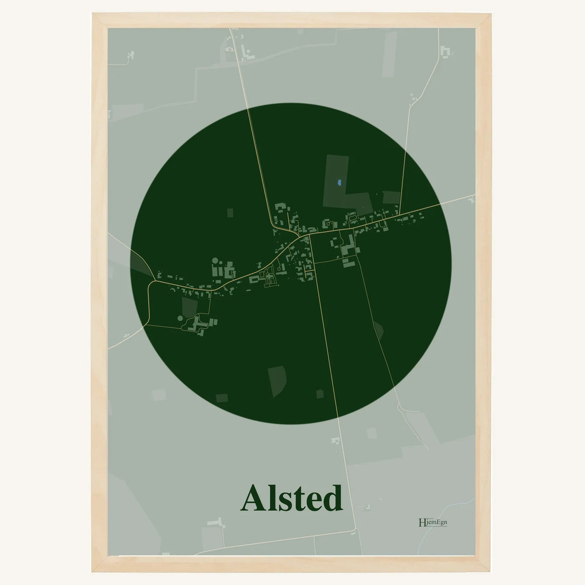 Alsted plakat – Centrum 2026 – Mørk grøn