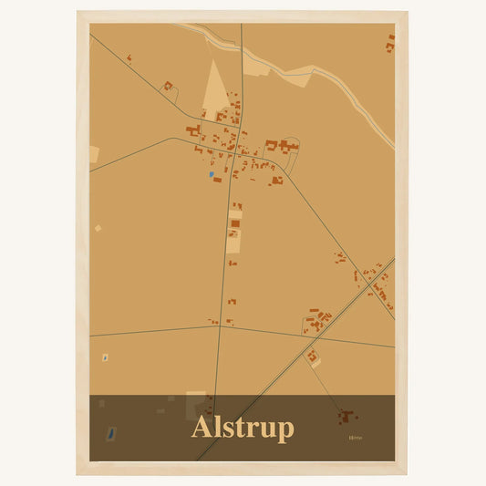 Alstrup plakat – Firkantet 2026 – Lys pastel brun