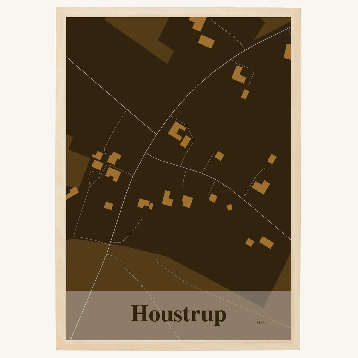 Houstrup plakat – Firkantet 2026 – Mørk brun