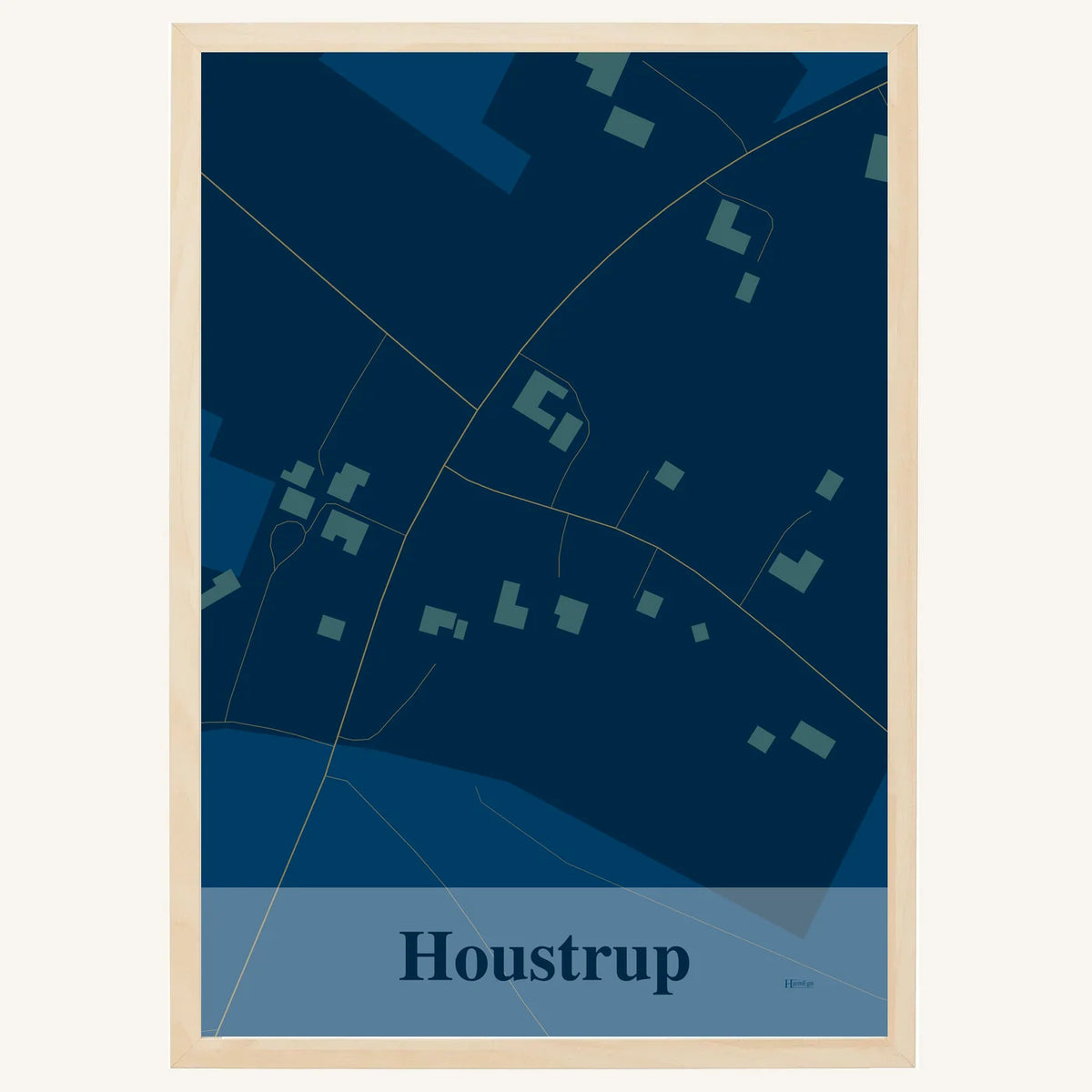 Houstrup plakat – Firkantet 2026 – Mørk blå