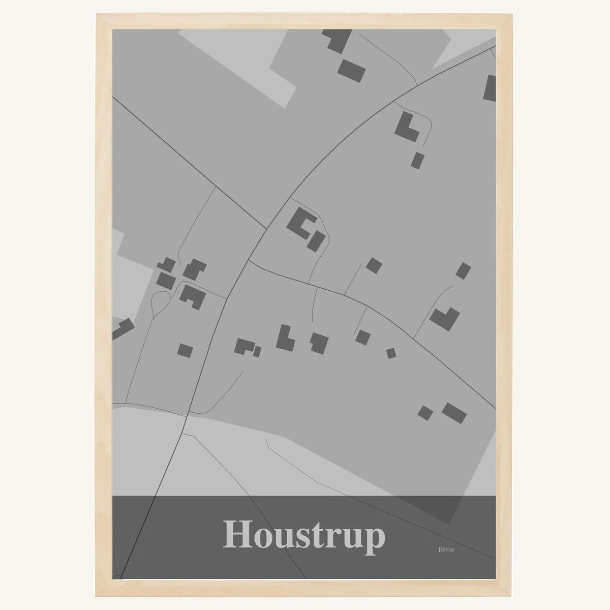 Houstrup plakat – Firkantet 2026 – Lys pastel grå