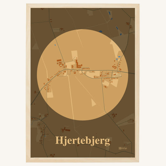 Hjertebjerg plakat – Centrum 2026 – Lys pastel brun