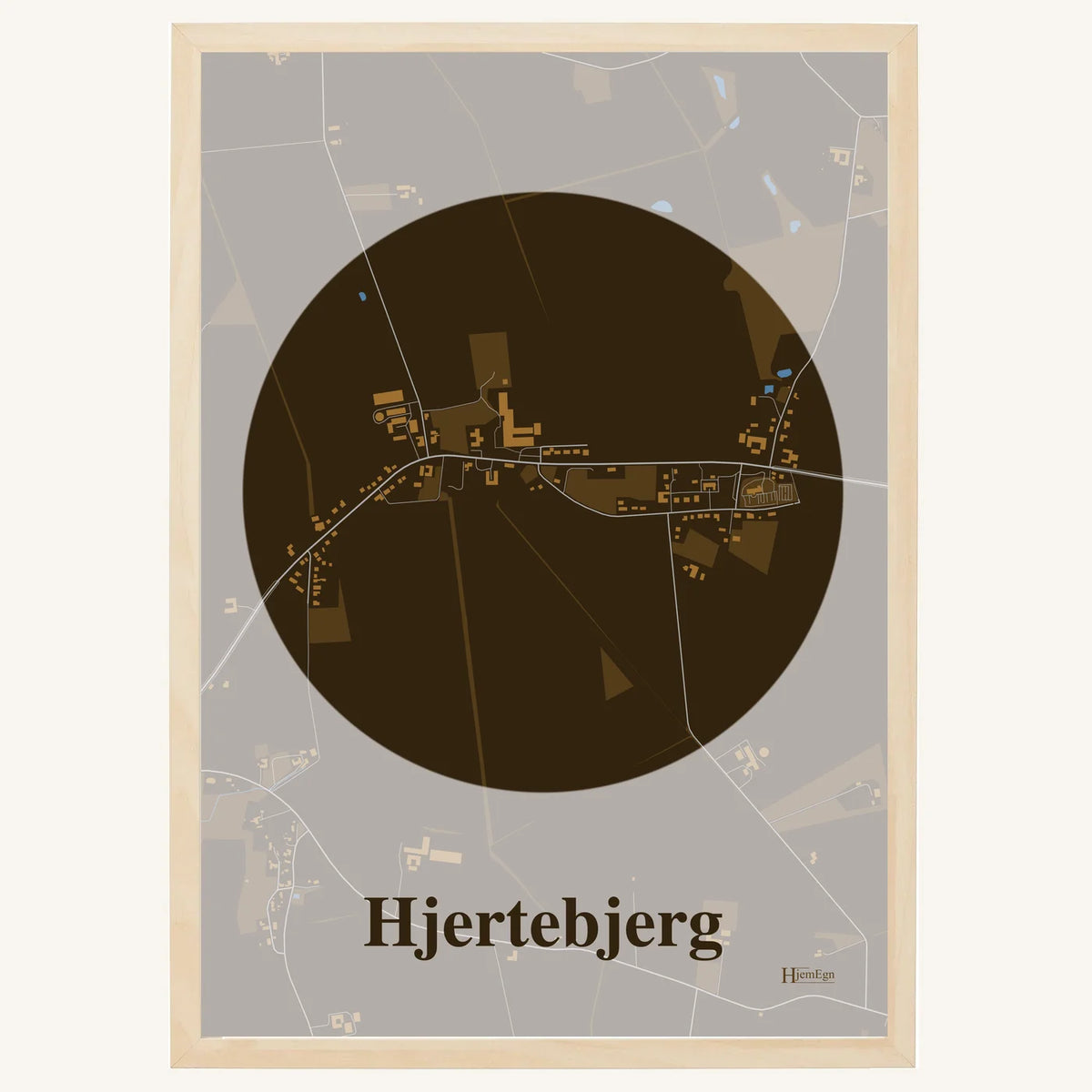 Hjertebjerg plakat – Centrum 2026 – Mørk brun