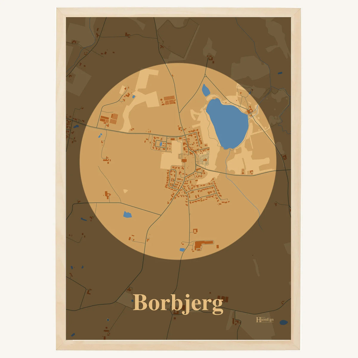 Borbjerg plakat – Centrum 2026 – Lys pastel brun