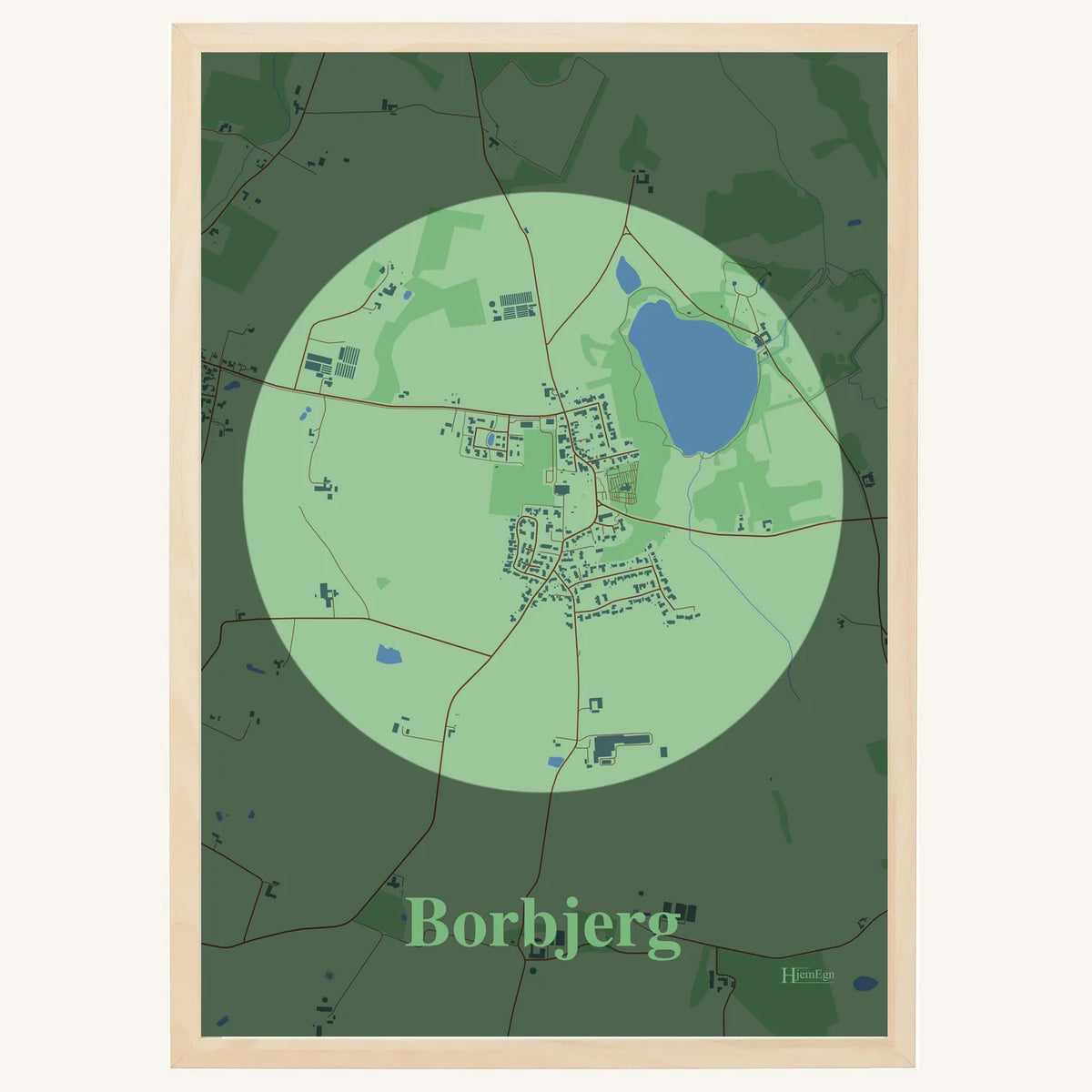 Borbjerg plakat – Centrum 2026 – Lys pastel grøn