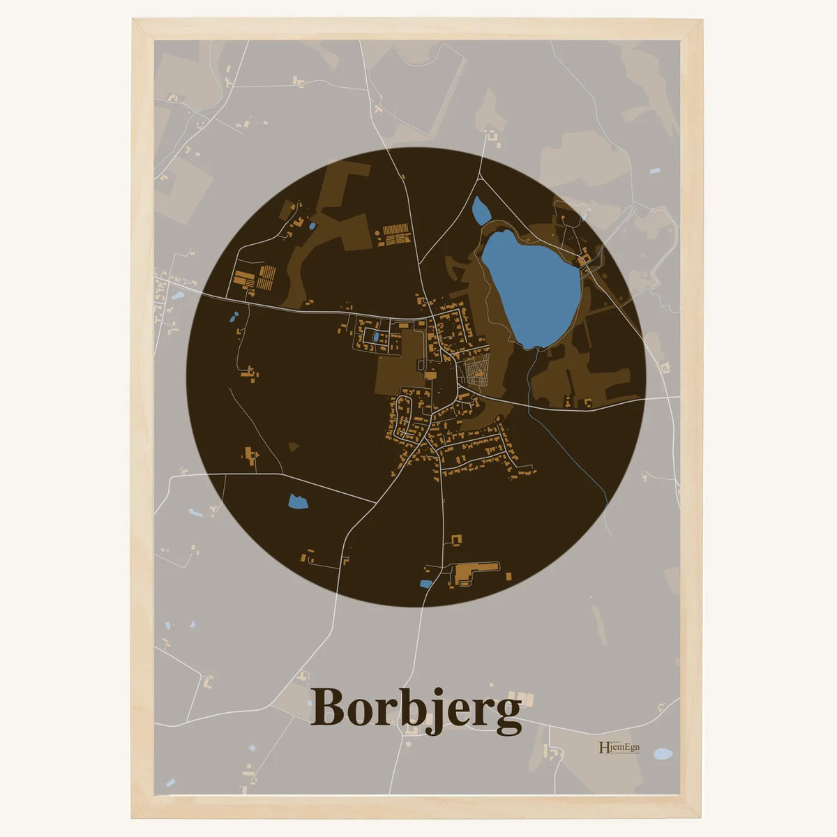 Borbjerg plakat – Centrum 2026 – Mørk brun