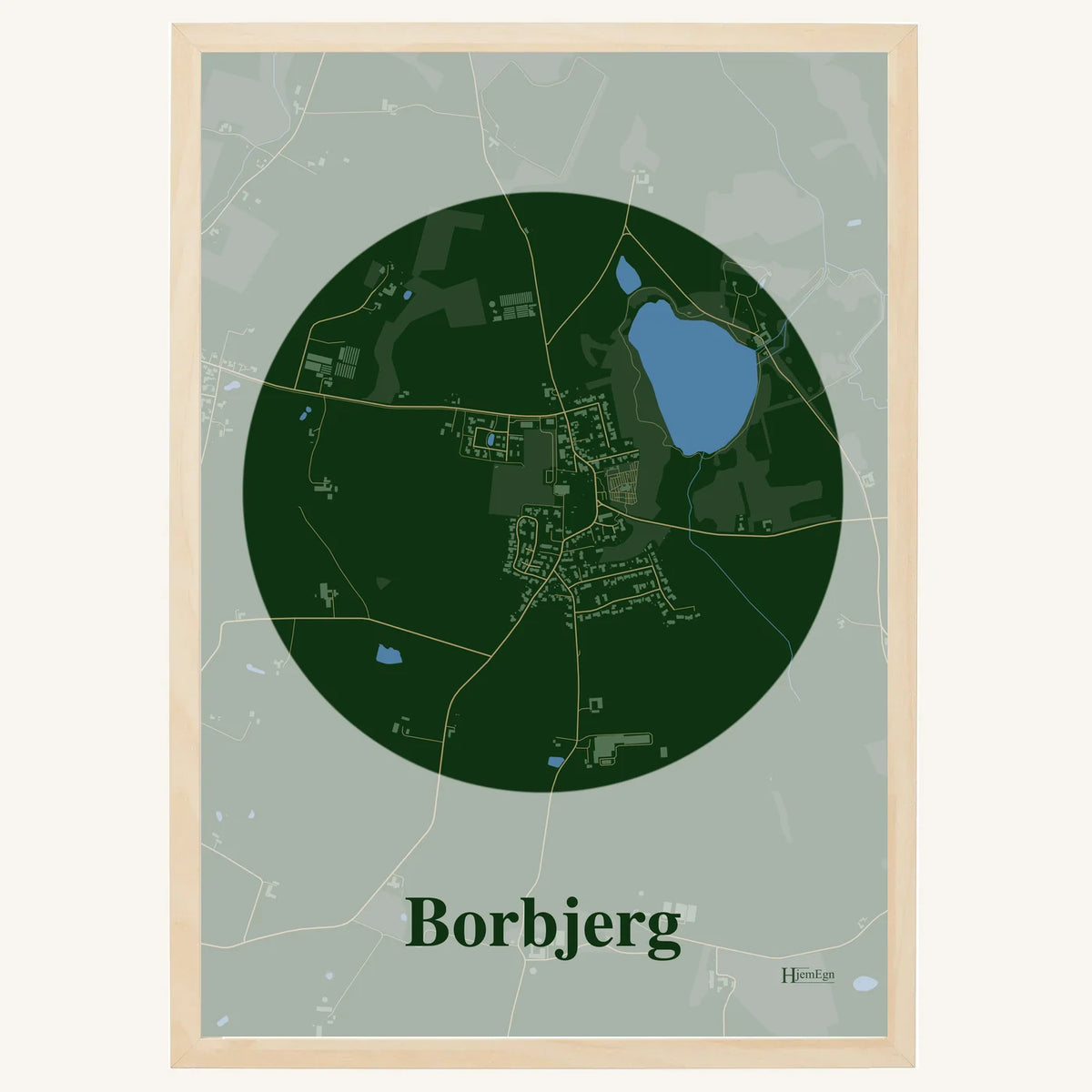 Borbjerg plakat – Centrum 2026 – Mørk grøn