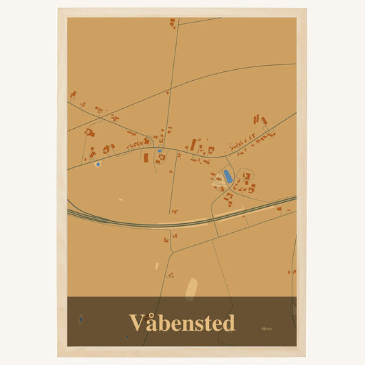 Våbensted plakat – Firkantet 2026 – Lys pastel brun