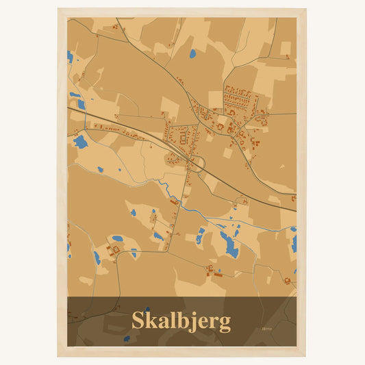 Skalbjerg Plakat – Lys pastel brun