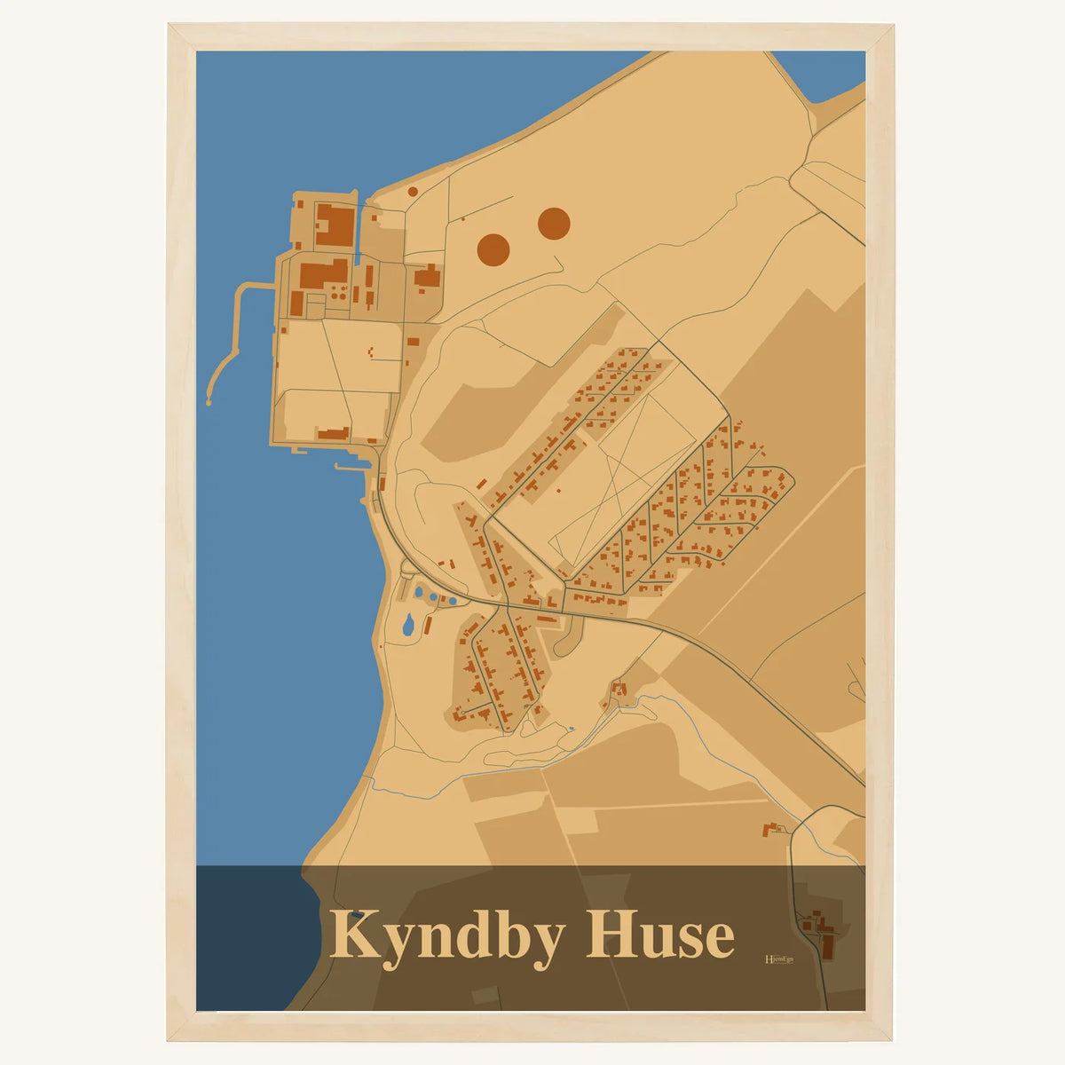 Kyndby Huse plakat – Firkantet 2026 – Lys pastel brun