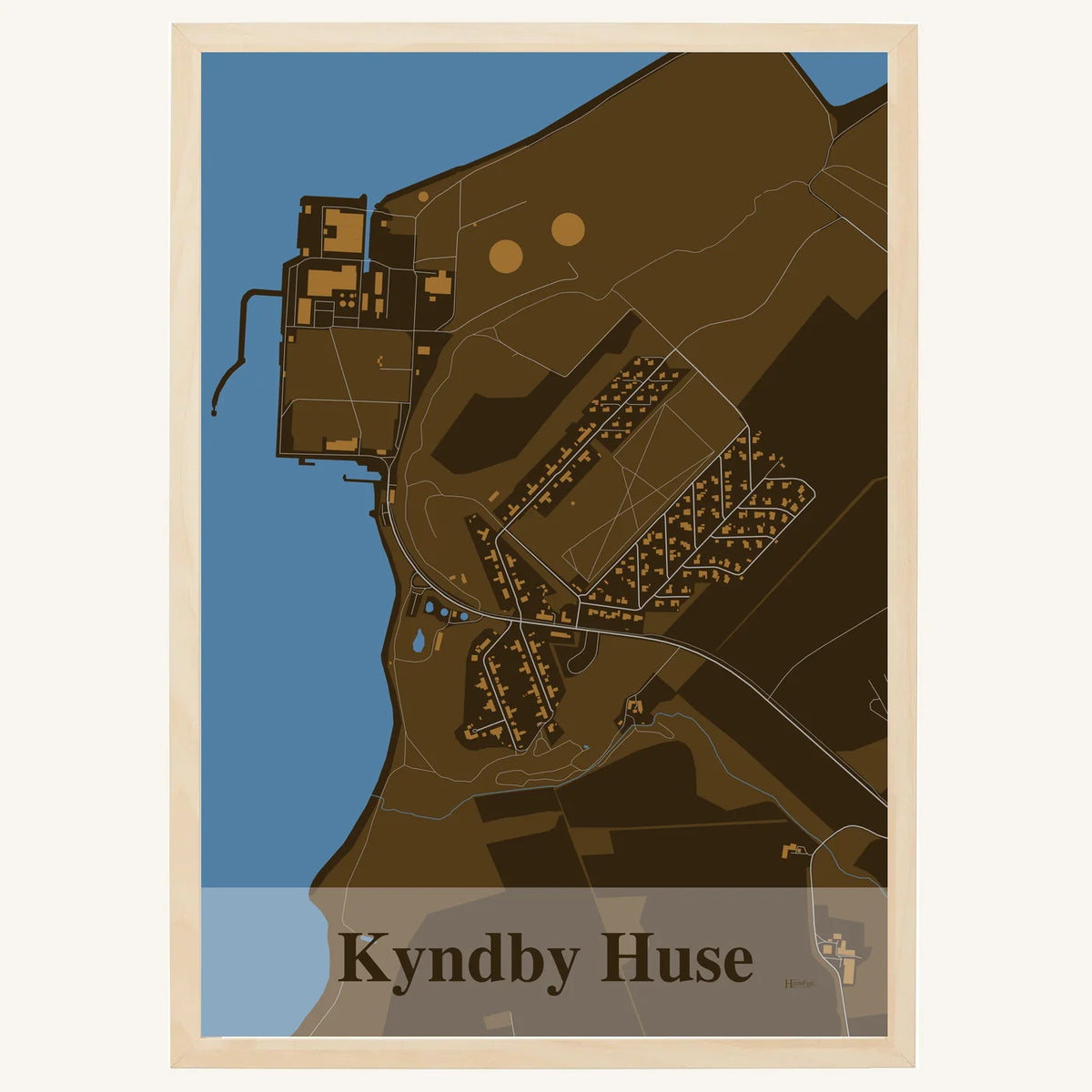 Kyndby Huse plakat – Firkantet 2026 – Mørk brun