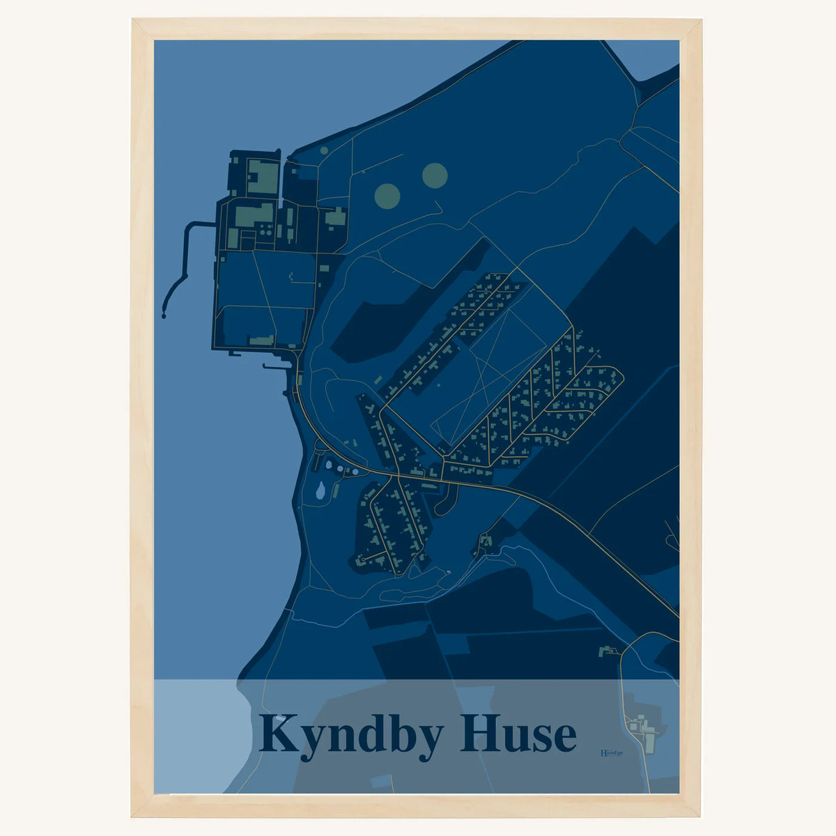Kyndby Huse plakat – Firkantet 2026 – Mørk blå