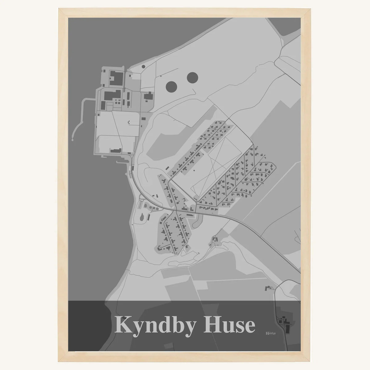 Kyndby Huse plakat – Firkantet 2026 – Lys pastel grå