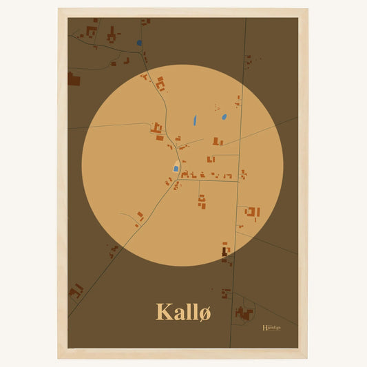 Kallø plakat – Centrum 2026 – Lys pastel brun