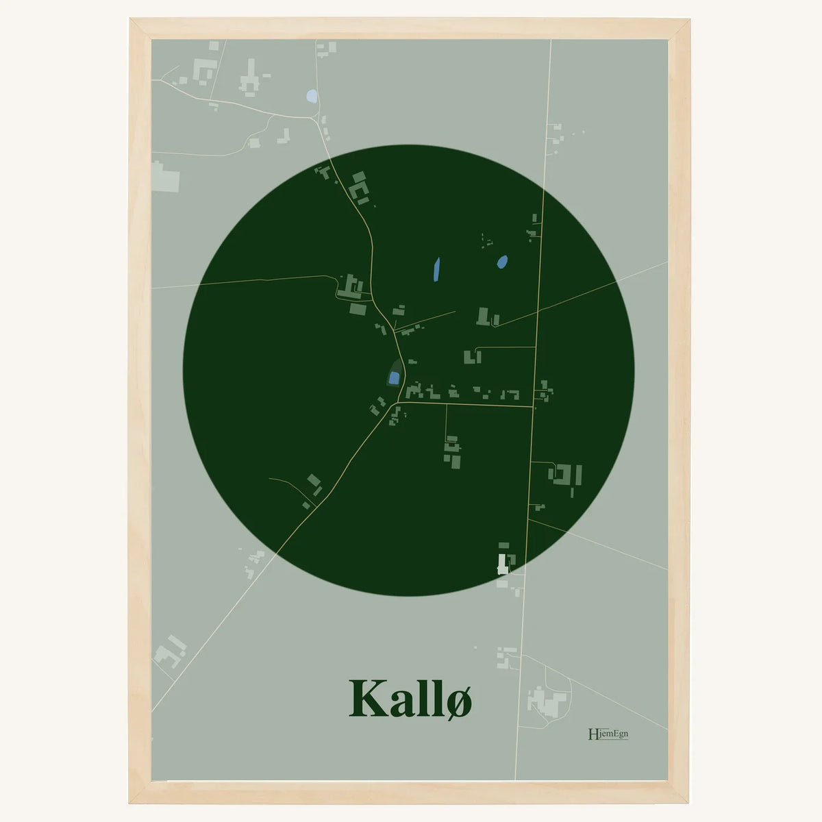Kallø plakat – Centrum 2026 – Mørk grøn