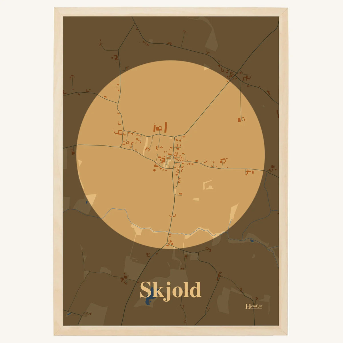 Skjold plakat – Centrum 2026 – Lys pastel brun