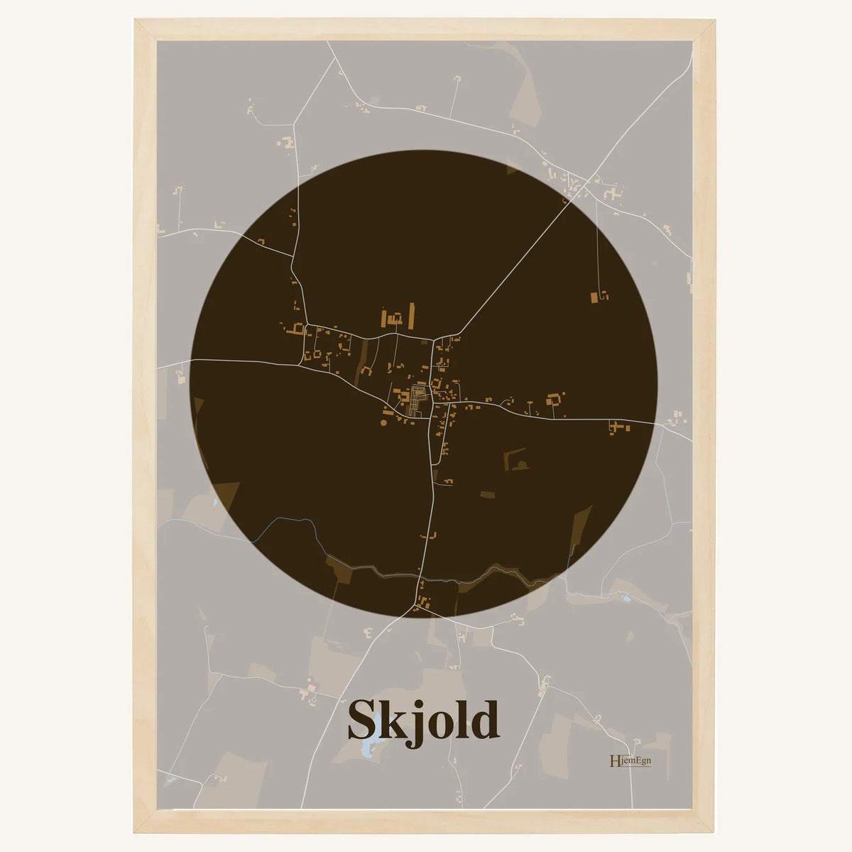 Skjold plakat – Centrum 2026 – Mørk brun