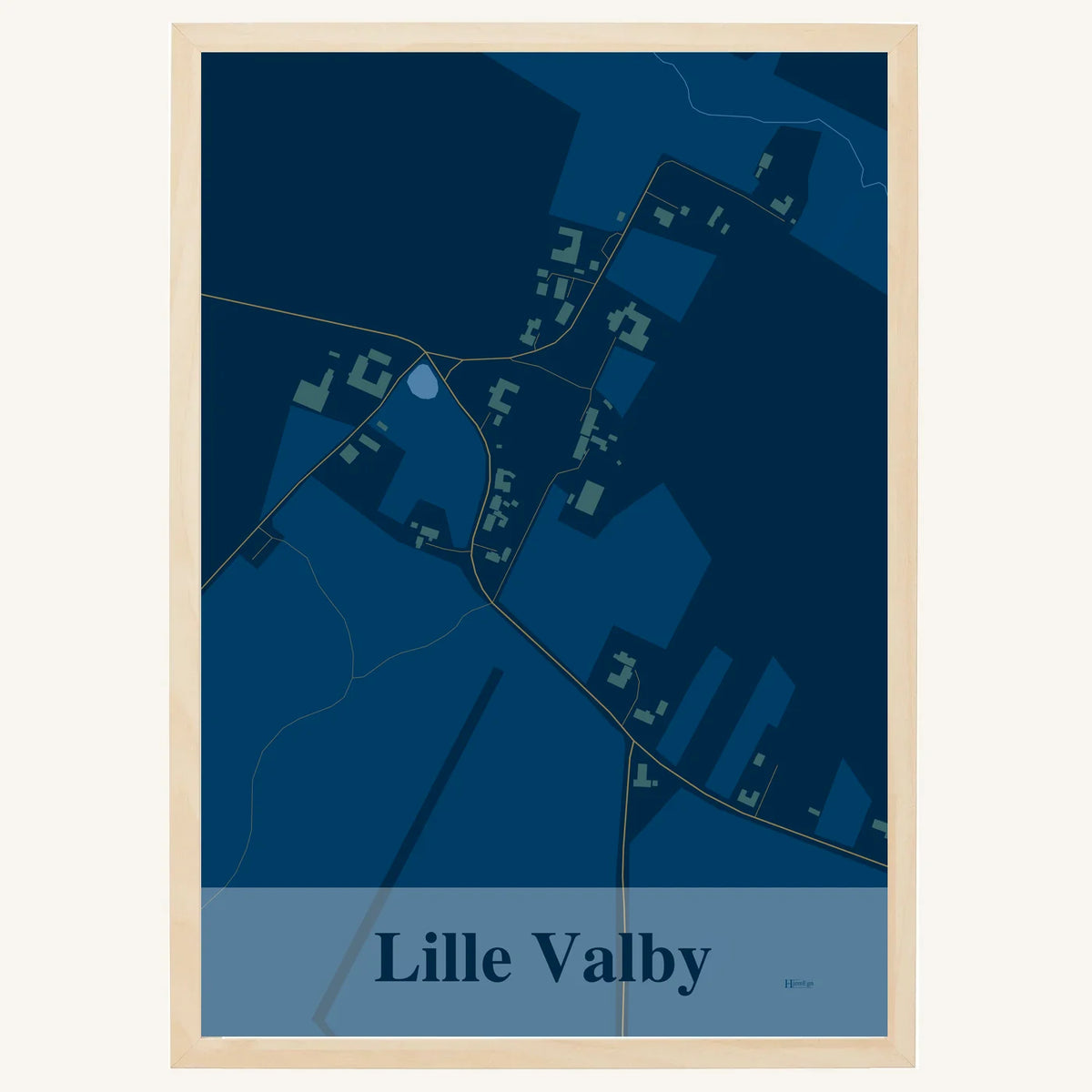 Lille Valby plakat – Firkantet 2026 – Mørk blå