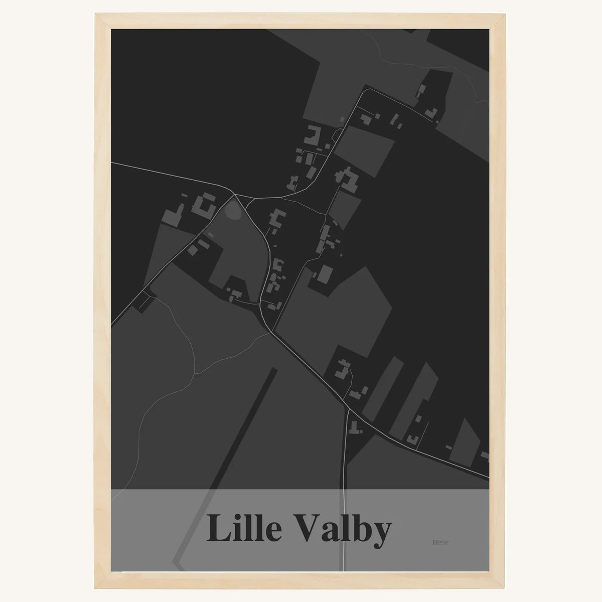 Lille Valby plakat – Firkantet 2026 – Mørk grå