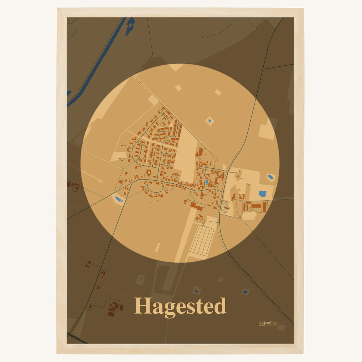 Hagested plakat – Centrum 2026 – Lys pastel brun