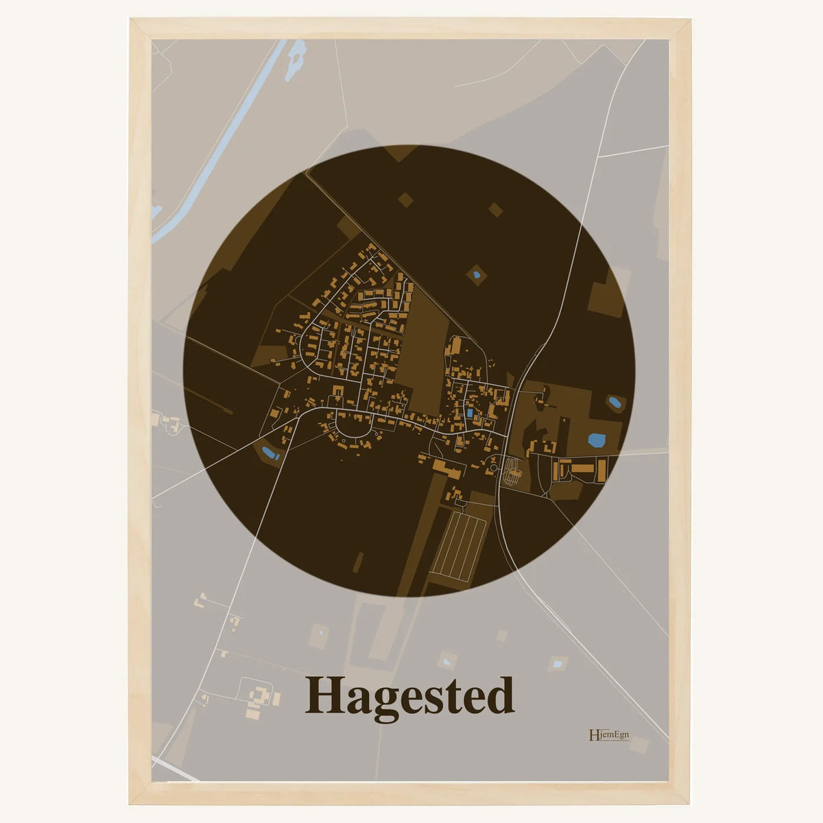 Hagested plakat – Centrum 2026 – Mørk brun