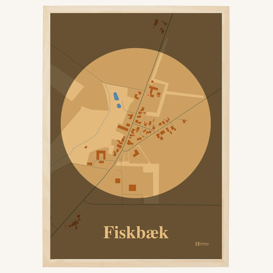 Fiskbæk plakat – Centrum 2026 – Lys pastel brun