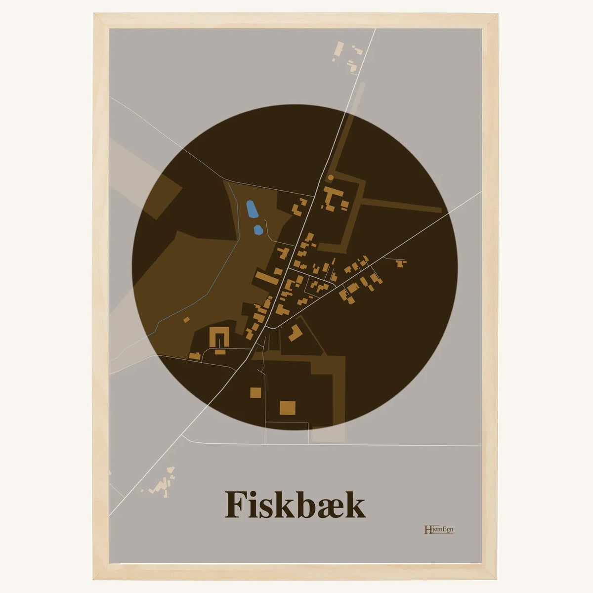 Fiskbæk plakat – Centrum 2026 – Mørk brun
