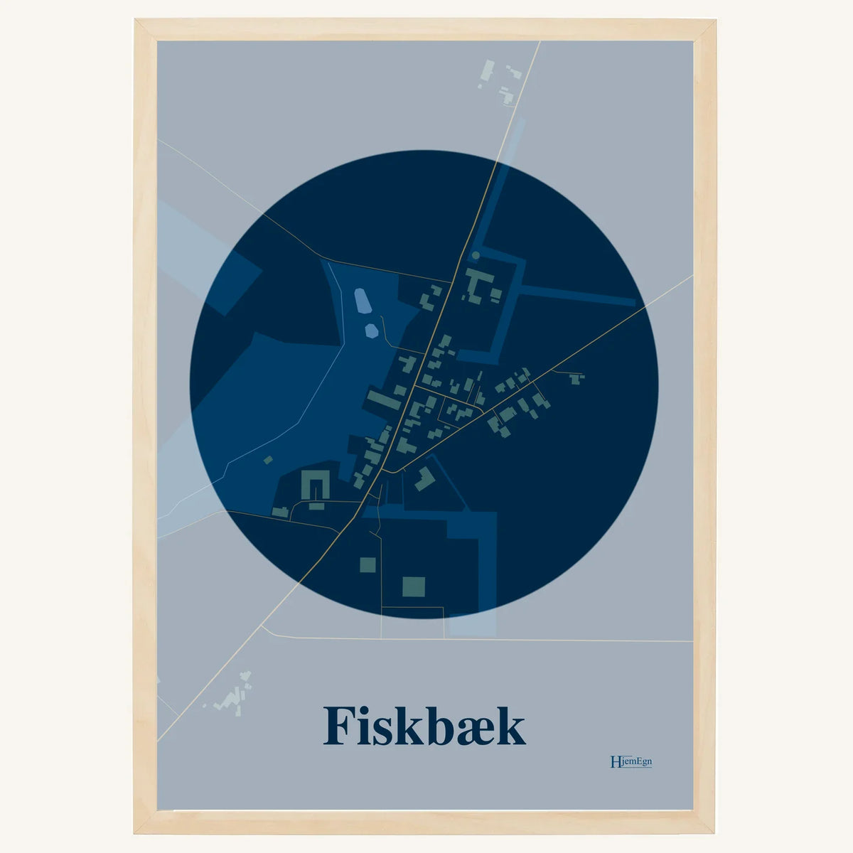 Fiskbæk plakat – Centrum 2026 – Mørk blå