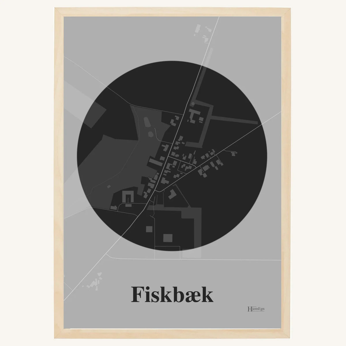 Fiskbæk plakat – Centrum 2026 – Mørk grå