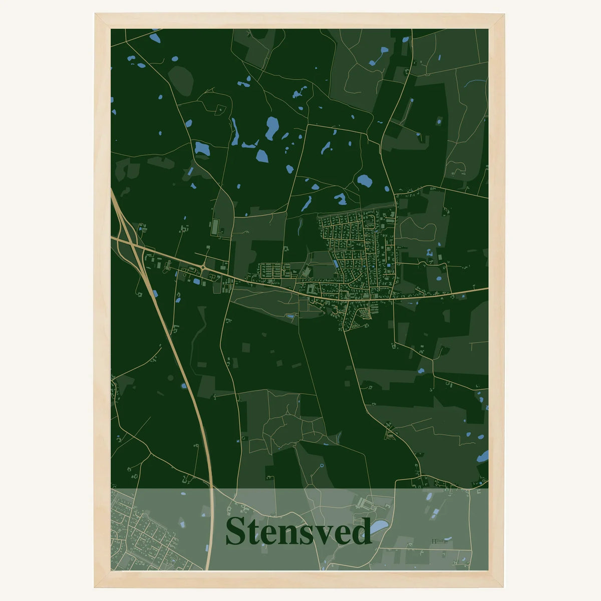 Stensved plakat – Firkantet 2026 – Mørk grøn