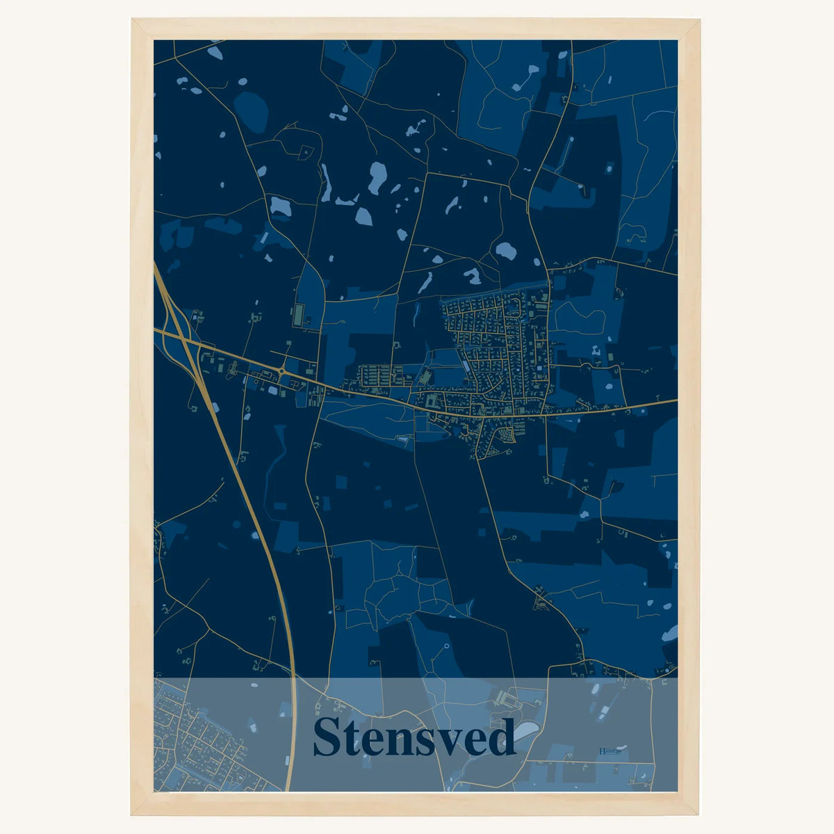 Stensved plakat – Firkantet 2026 – Mørk blå