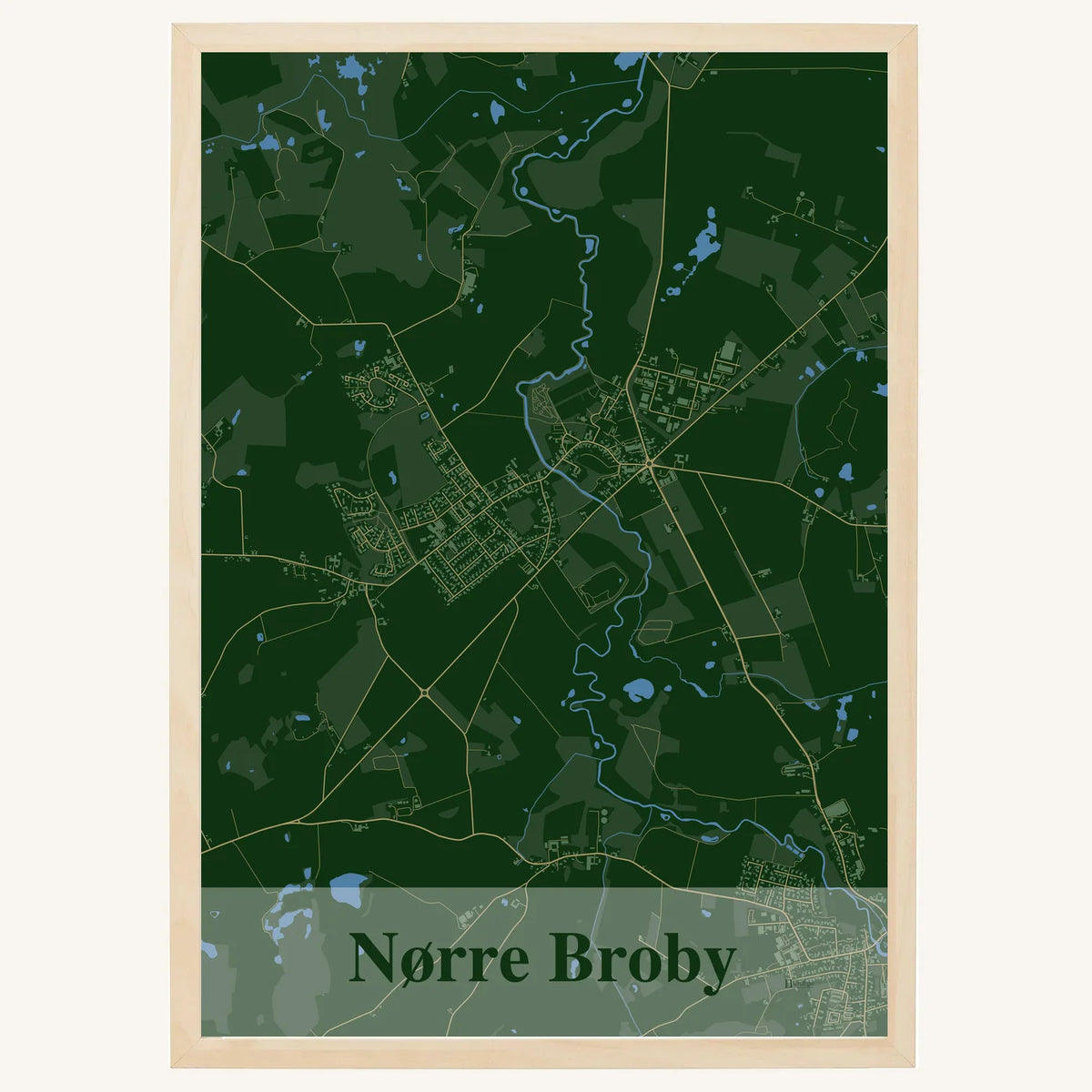 Nørre Broby plakat – Firkantet 2026 – Mørk grøn