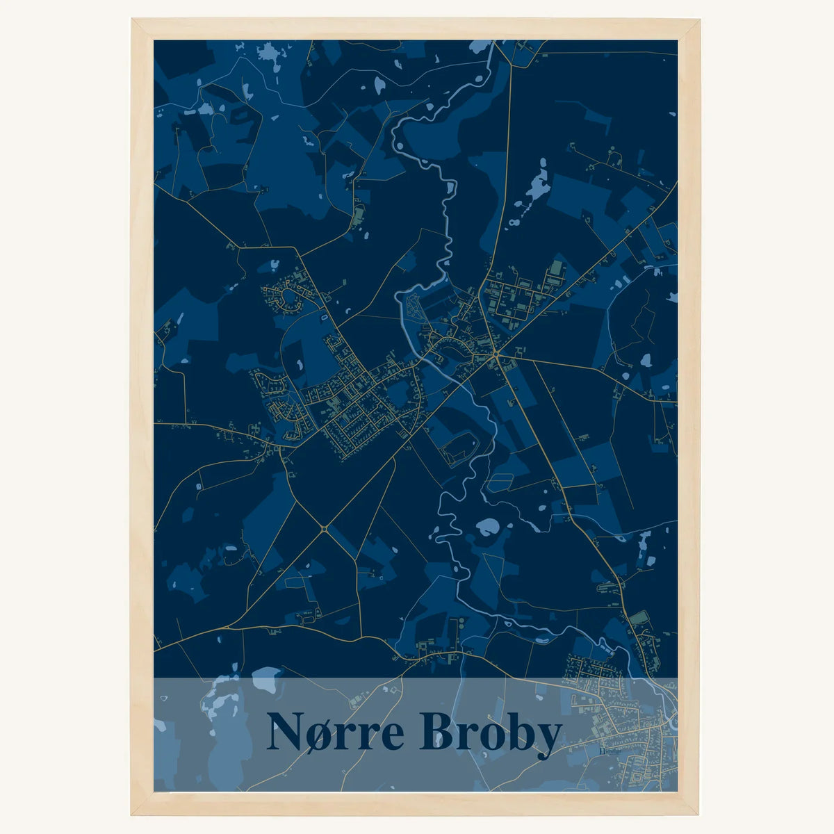 Nørre Broby plakat – Firkantet 2026 – Mørk blå