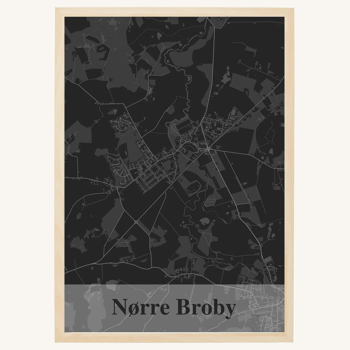 Nørre Broby plakat – Firkantet 2026 – Mørk grå