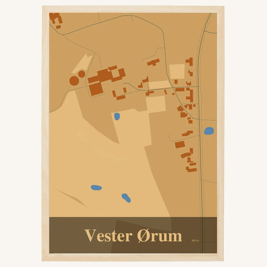 Vester Ørum plakat – Firkantet 2026 – Lys pastel brun