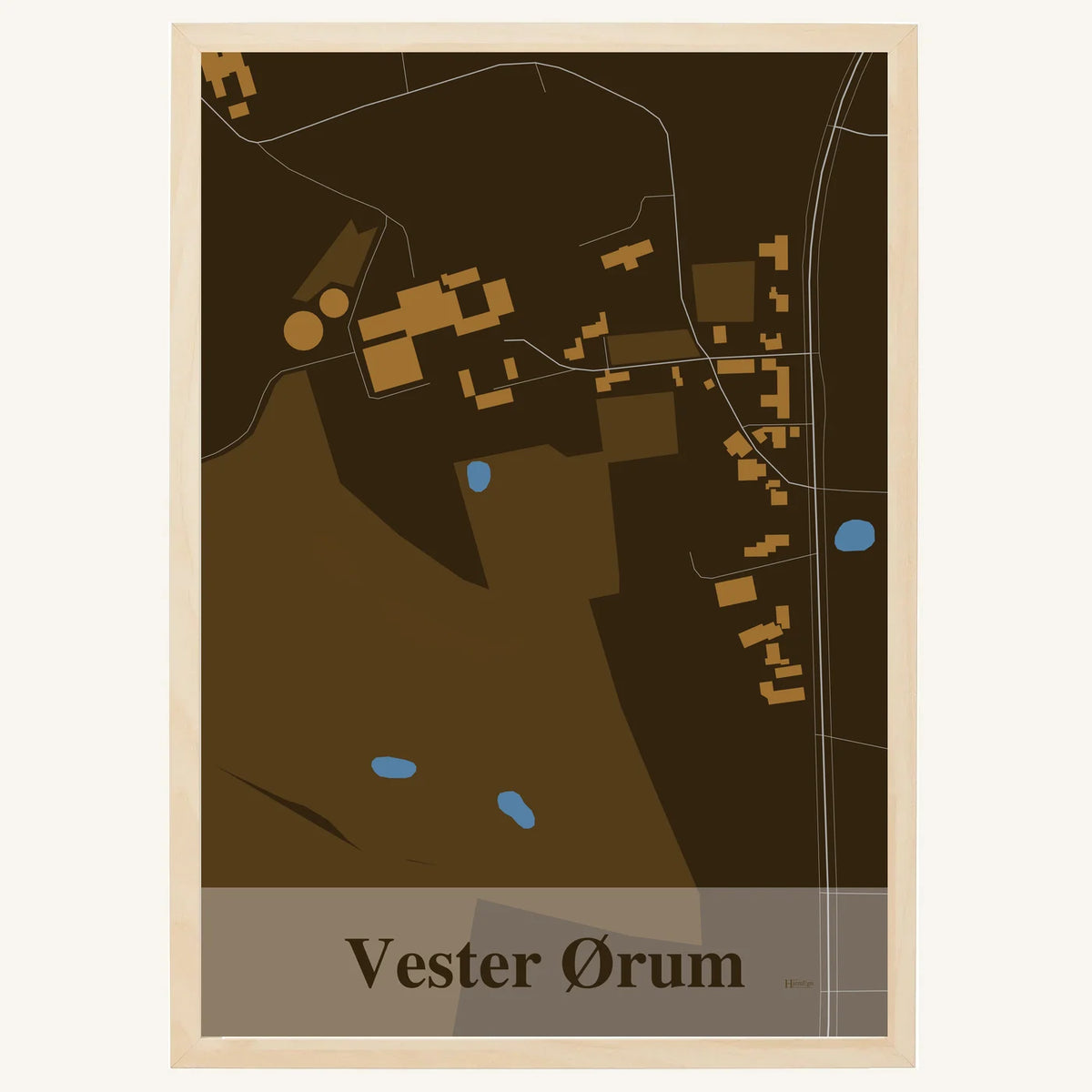 Vester Ørum plakat – Firkantet 2026 – Mørk brun