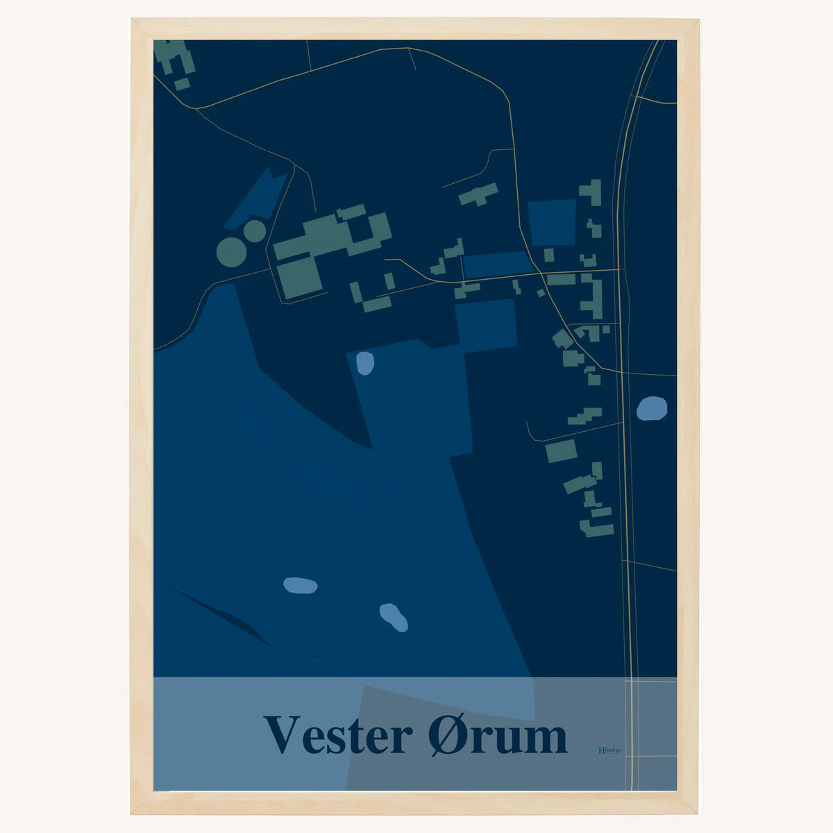 Vester Ørum plakat – Firkantet 2026 – Mørk blå