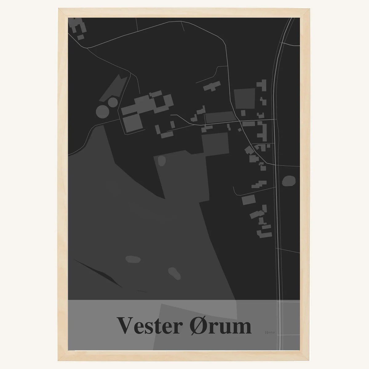 Vester Ørum plakat – Firkantet 2026 – Mørk grå