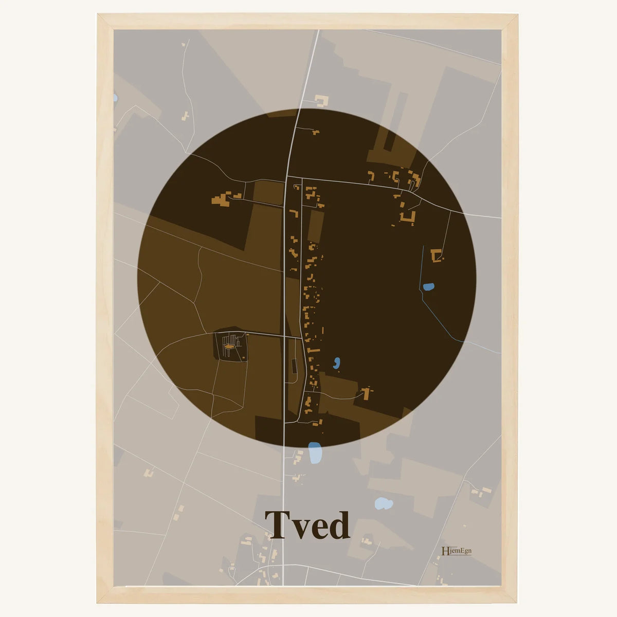 Tved plakat – Centrum 2026 – Mørk brun