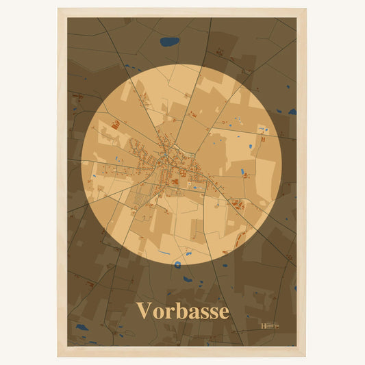 Vorbasse Plakat – Lys pastel brun