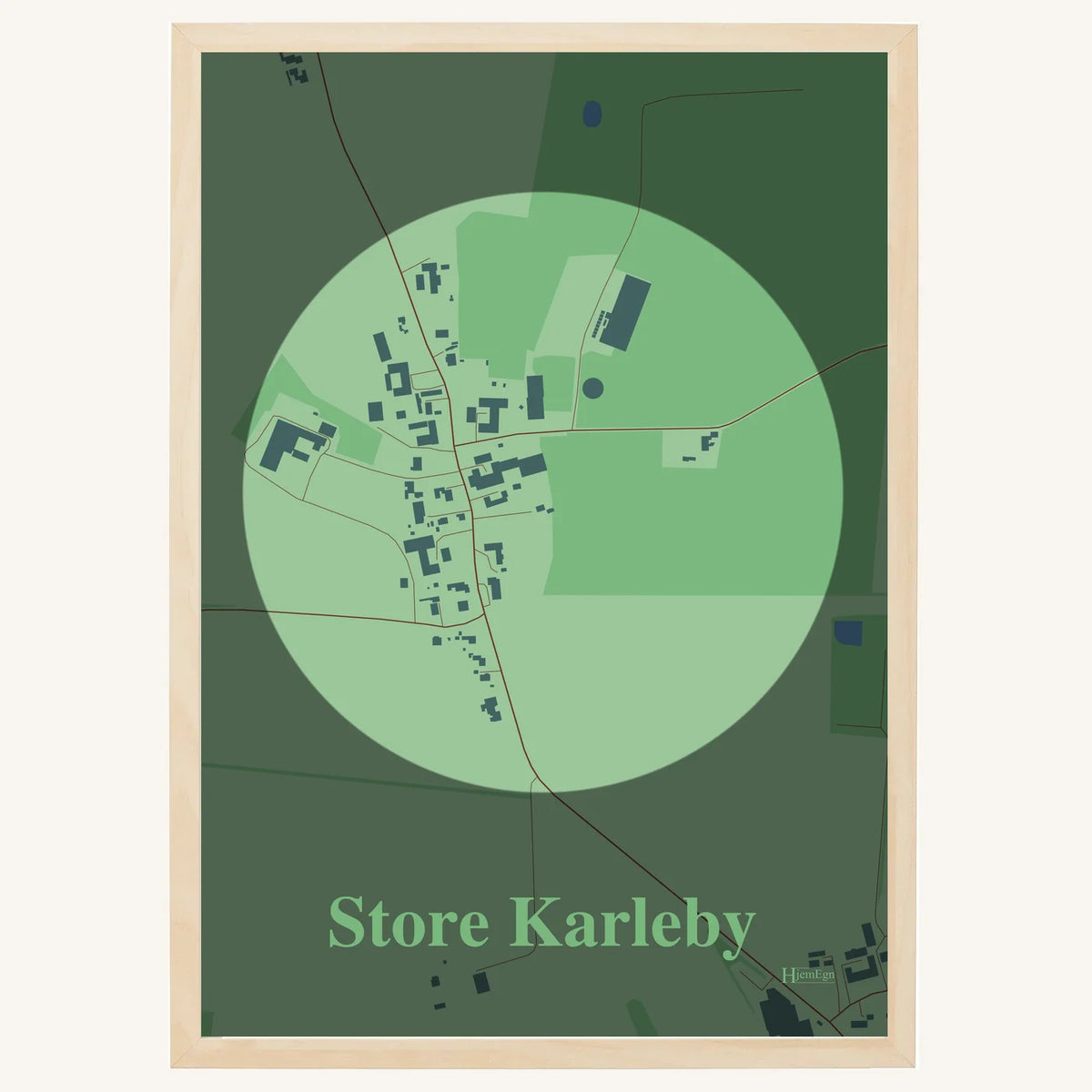 Store Karleby plakat – Centrum 2026 – Lys pastel grøn