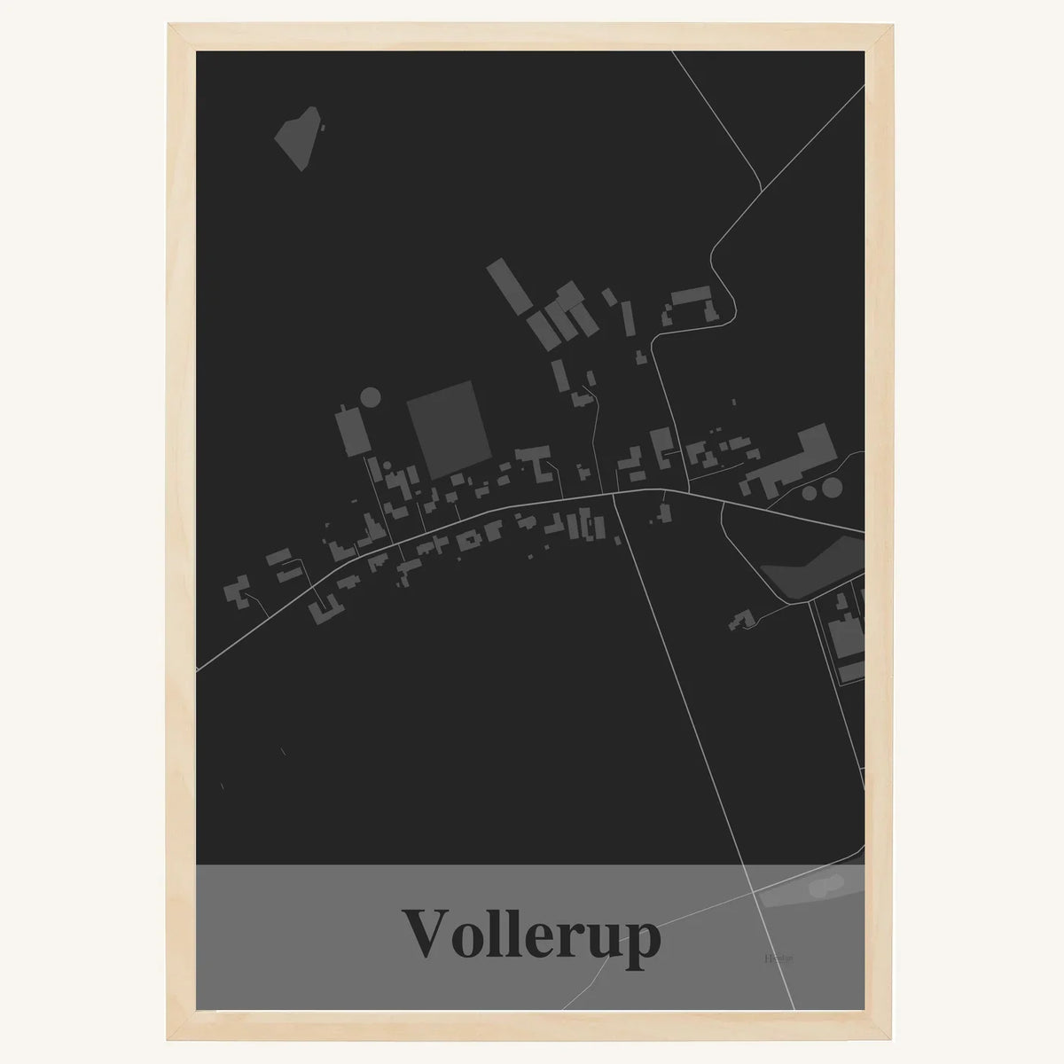 Vollerup plakat – Firkantet 2026 – Mørk grå