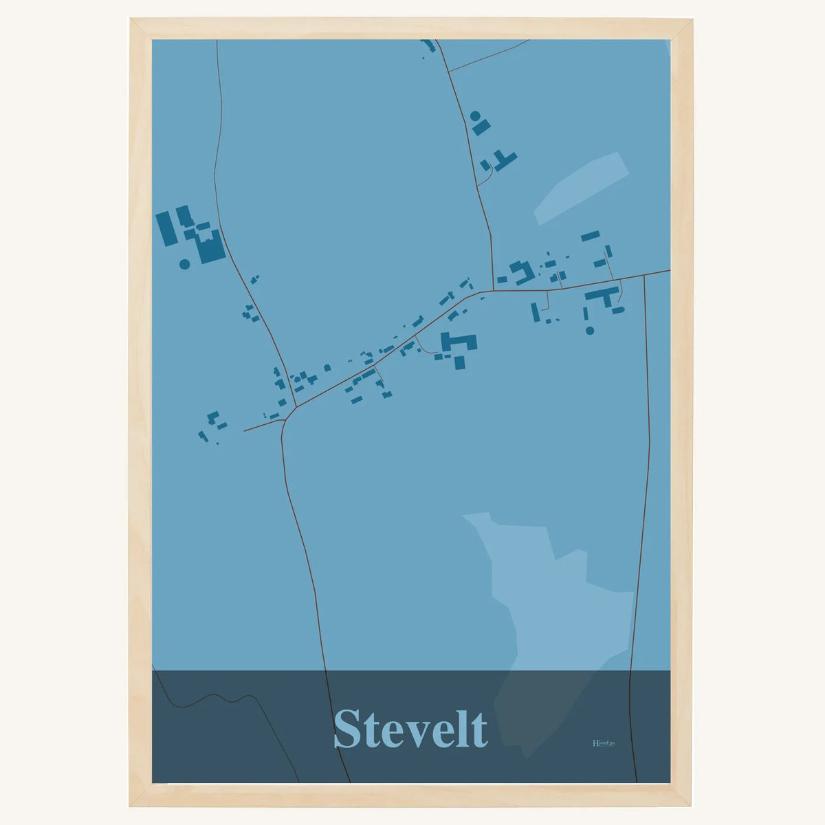Stevelt plakat – Firkantet 2026 – Lys pastel blå