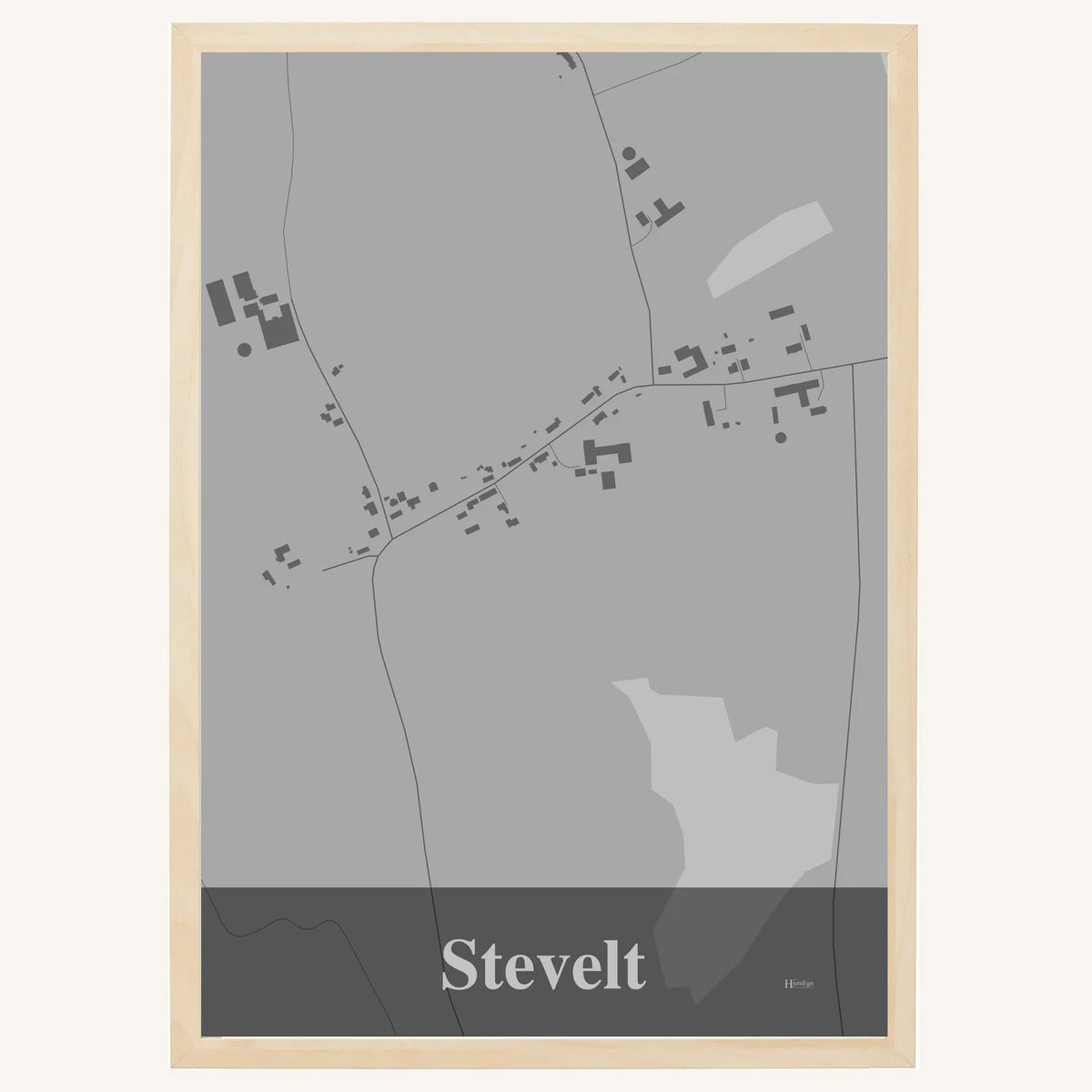 Stevelt plakat – Firkantet 2026 – Lys pastel grå