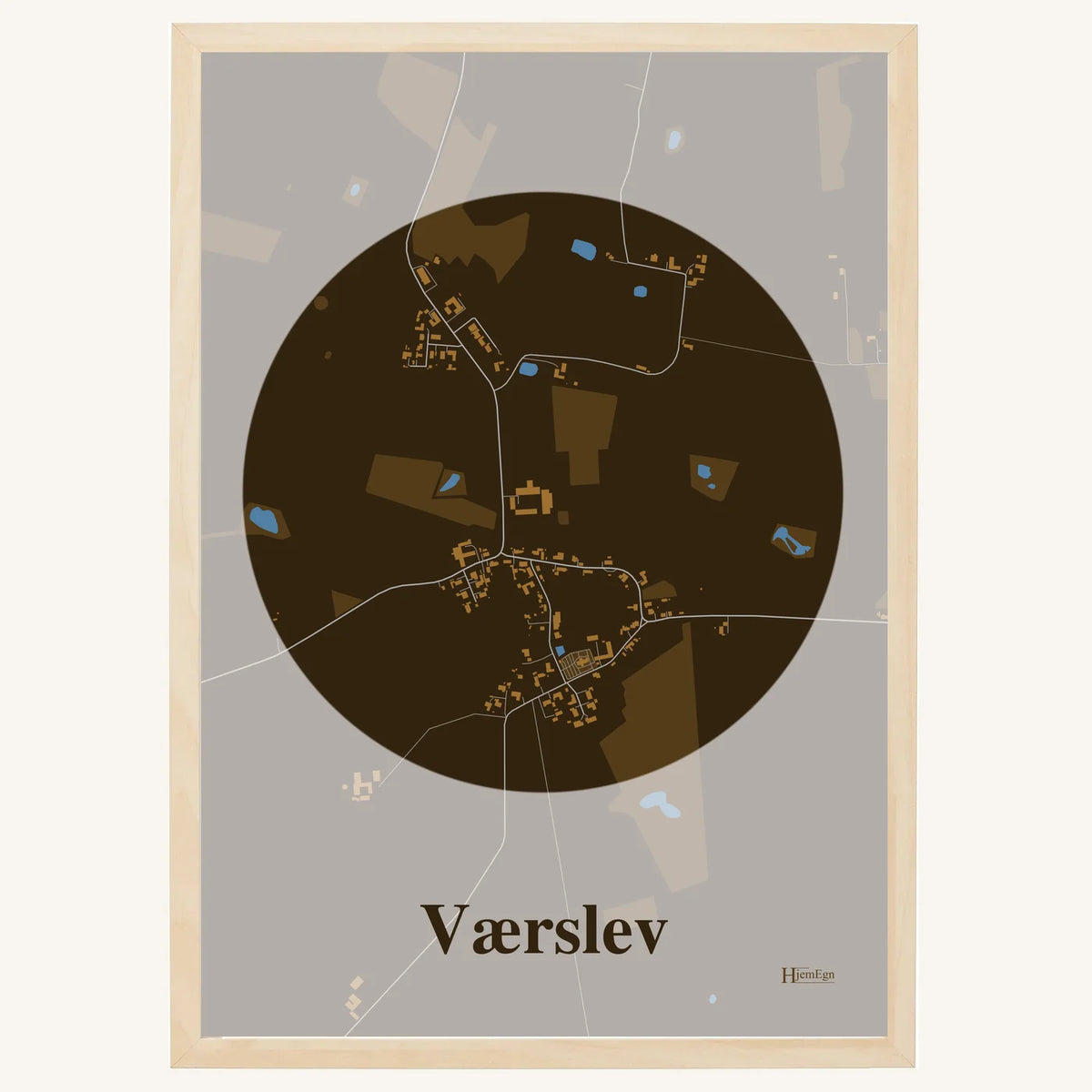 Værslev plakat – Centrum 2026 – Mørk brun