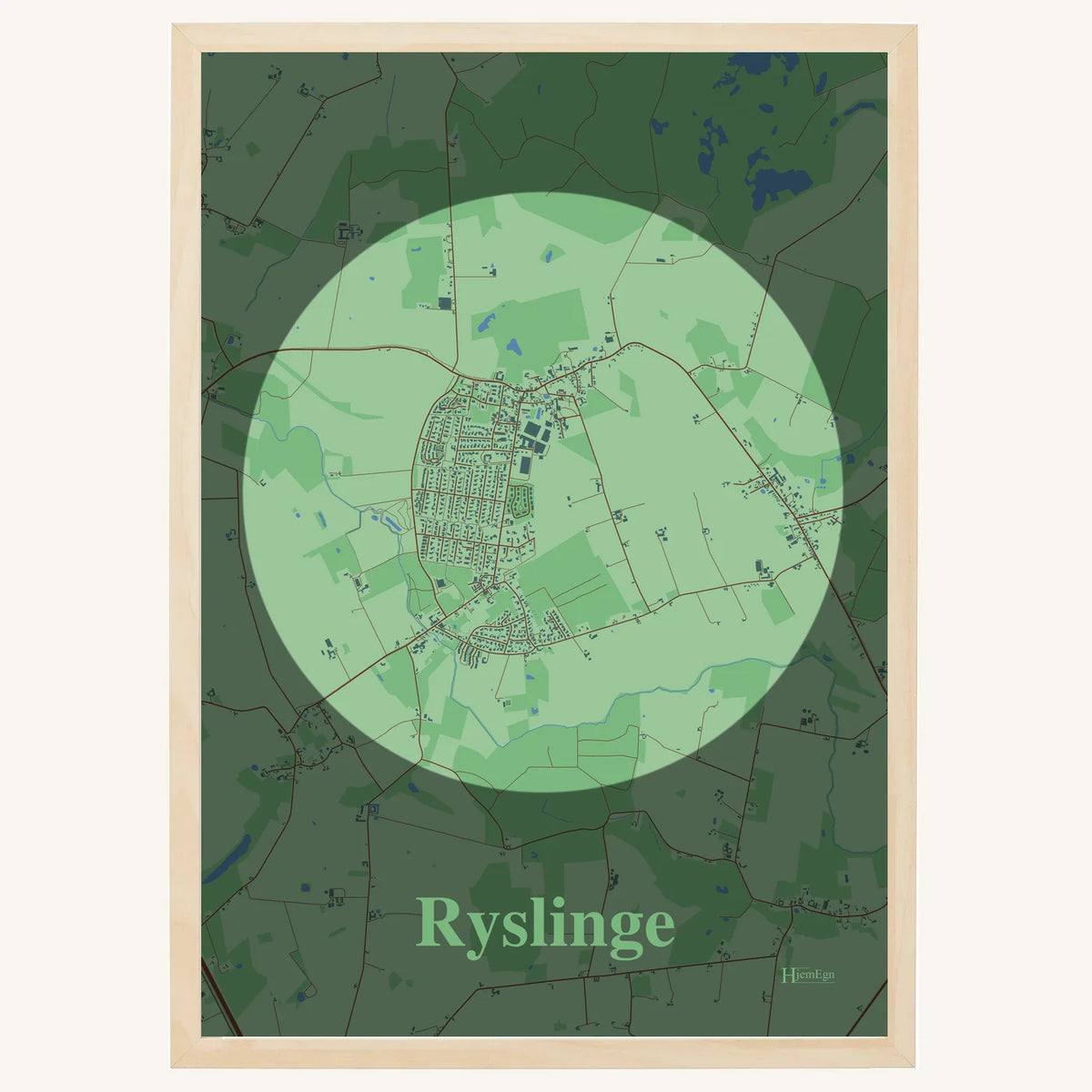 Ryslinge plakat – Centrum 2026 – Lys pastel grøn