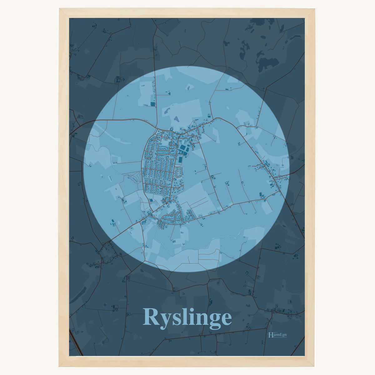 Ryslinge plakat – Centrum 2026 – Lys pastel blå