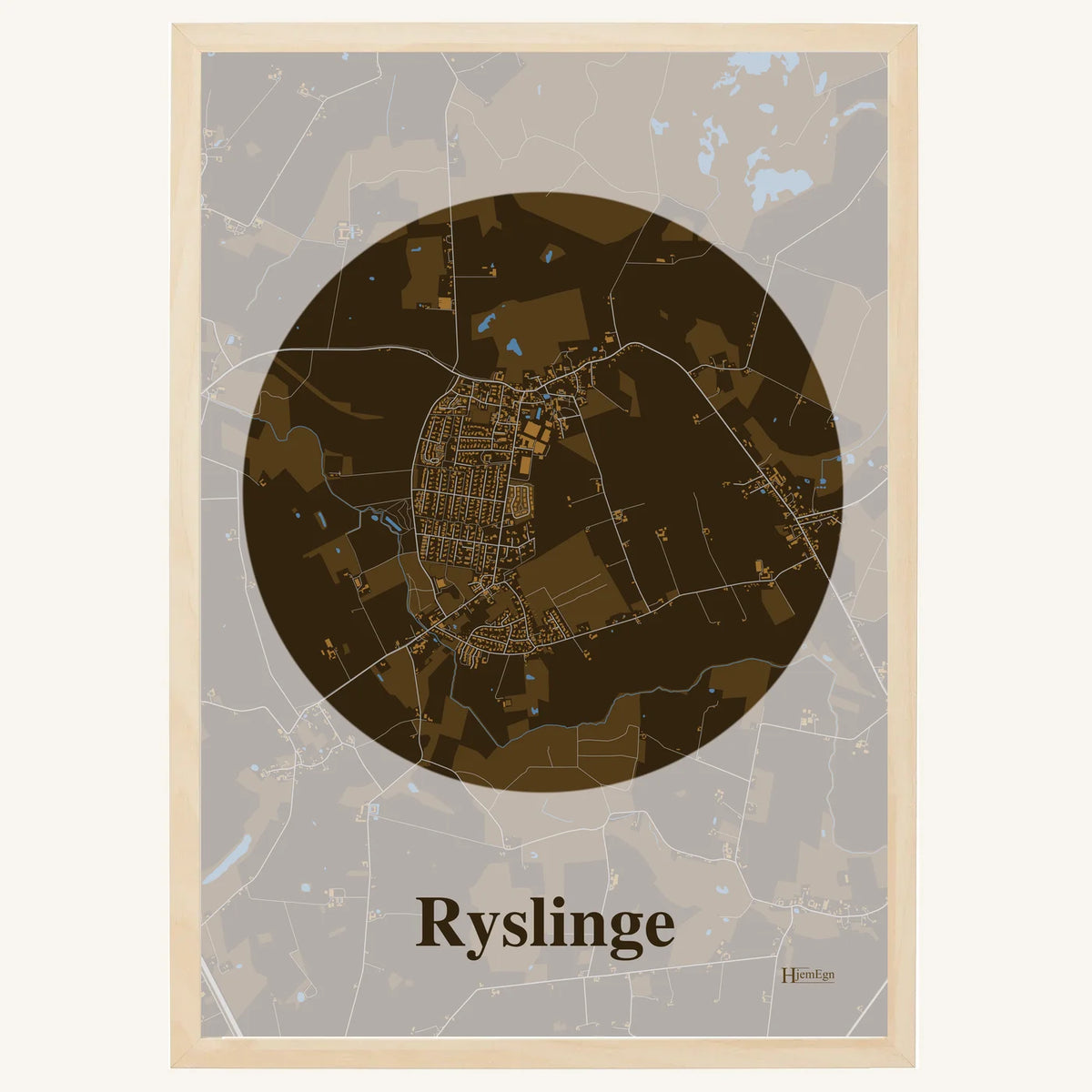 Ryslinge plakat – Centrum 2026 – Mørk brun