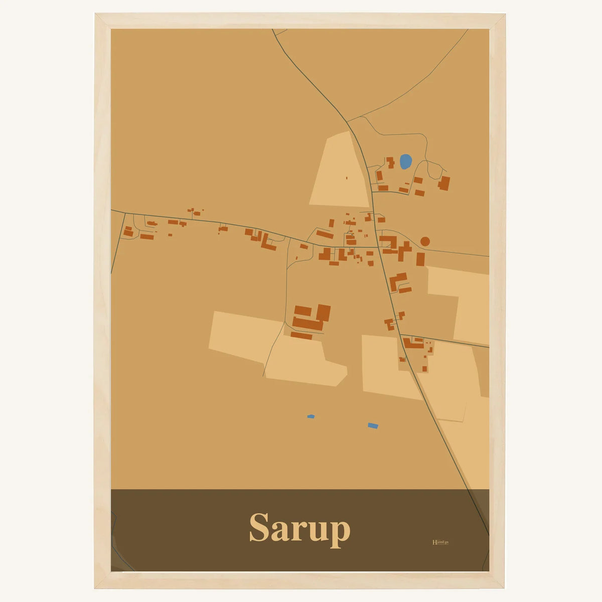 Sarup plakat – Firkantet 2026 – Lys pastel brun
